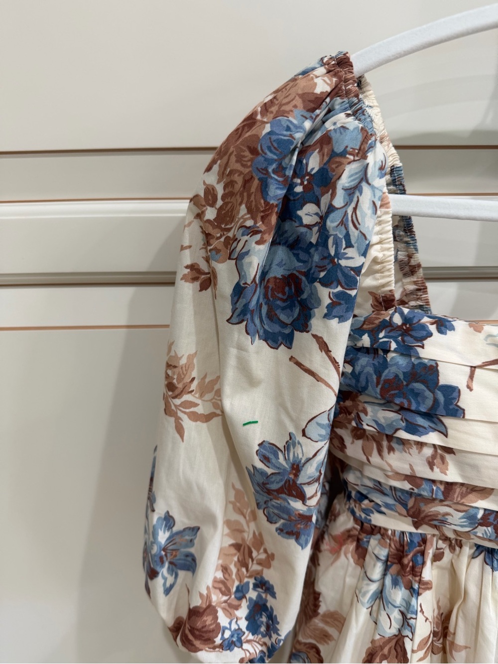 New Abercrombie & Fitch Emerson Cream Floral Square-Neck Puff Sleeve Dress (121) - Picture 5 of 8
